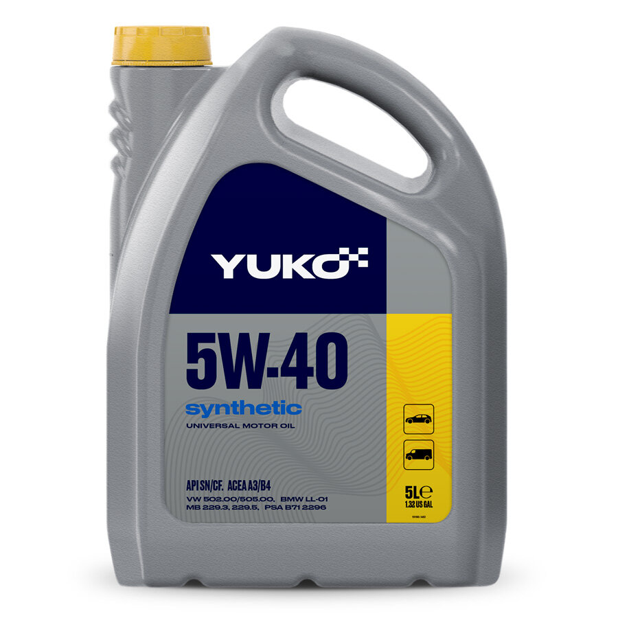 Yuko Synthetic sünteetiline mootoriõli, 5W-40, 5L hind ja info | Mootoriõlid | kaup24.ee