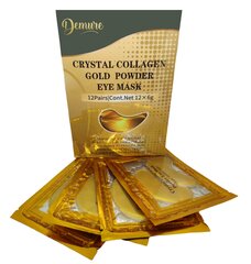 Geel silmaplaastrid Demure Gold eye mask kollageenist silmapadjakestega 12 paari. hind ja info | Näomaskid, silmamaskid | kaup24.ee