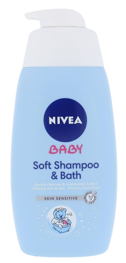 Nivea Baby Soft Shampoo & Bath šampoon lastele 500 ml цена и информация | Laste ja ema kosmeetika | kaup24.ee