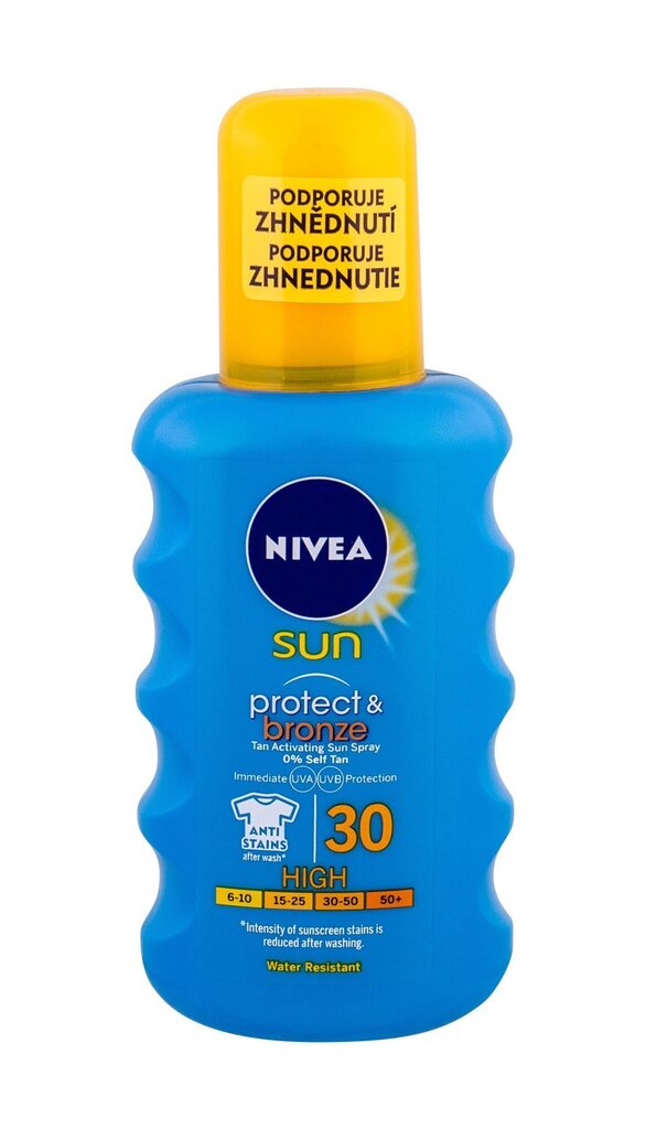 Nivea Intense Spray SPF 30 Sun (Protect & Bronze Sun Spray) 200 ml 200ml цена и информация | Päikesekreemid | kaup24.ee