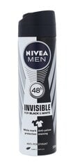 Nivea Men Invisible For Black & White Original antiperspirant meestele 150 ml цена и информация | Дезодоранты | kaup24.ee