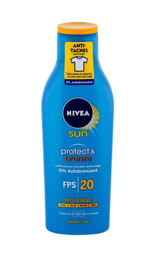 Nivea Sun Protect & Bronze Sun Lotion SPF20 200 ml hind ja info | Päikesekreemid | kaup24.ee