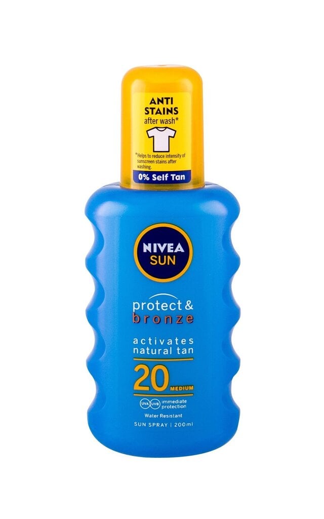 Nivea Sun Protect & Bronze Sun Spray päikesekaitsekreem 200 ml цена и информация | Päikesekreemid | kaup24.ee