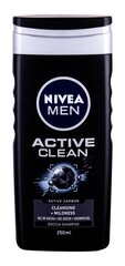 Dušigeel - šampoon Nivea Men Active Clean meestele 250 ml цена и информация | Масла, гели для душа | kaup24.ee