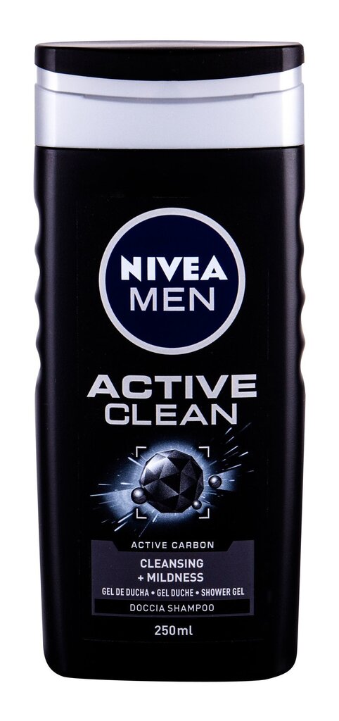 Dušigeel - šampoon Nivea Men Active Clean meestele 250 ml hind ja info | Dušigeelid, õlid | kaup24.ee