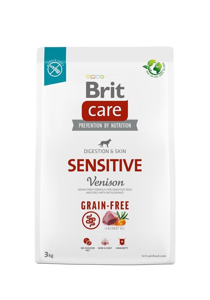 Brit Care teraviljavaba koos hirvelihaga 3 kg hind ja info | Kuivtoit koertele | kaup24.ee