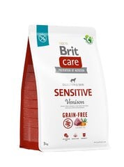 Brit Care teraviljavaba koos hirvelihaga 3 kg hind ja info | Brit Care Lemmikloomatarbed | kaup24.ee