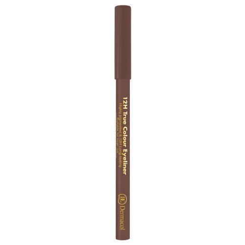 Silma kontuurpliiats Dermacol 12H True Colour 0.28 g, 4 Light Brown цена и информация | Ripsmetušid, lauvärvid, silmapliiatsid, seerumid | kaup24.ee