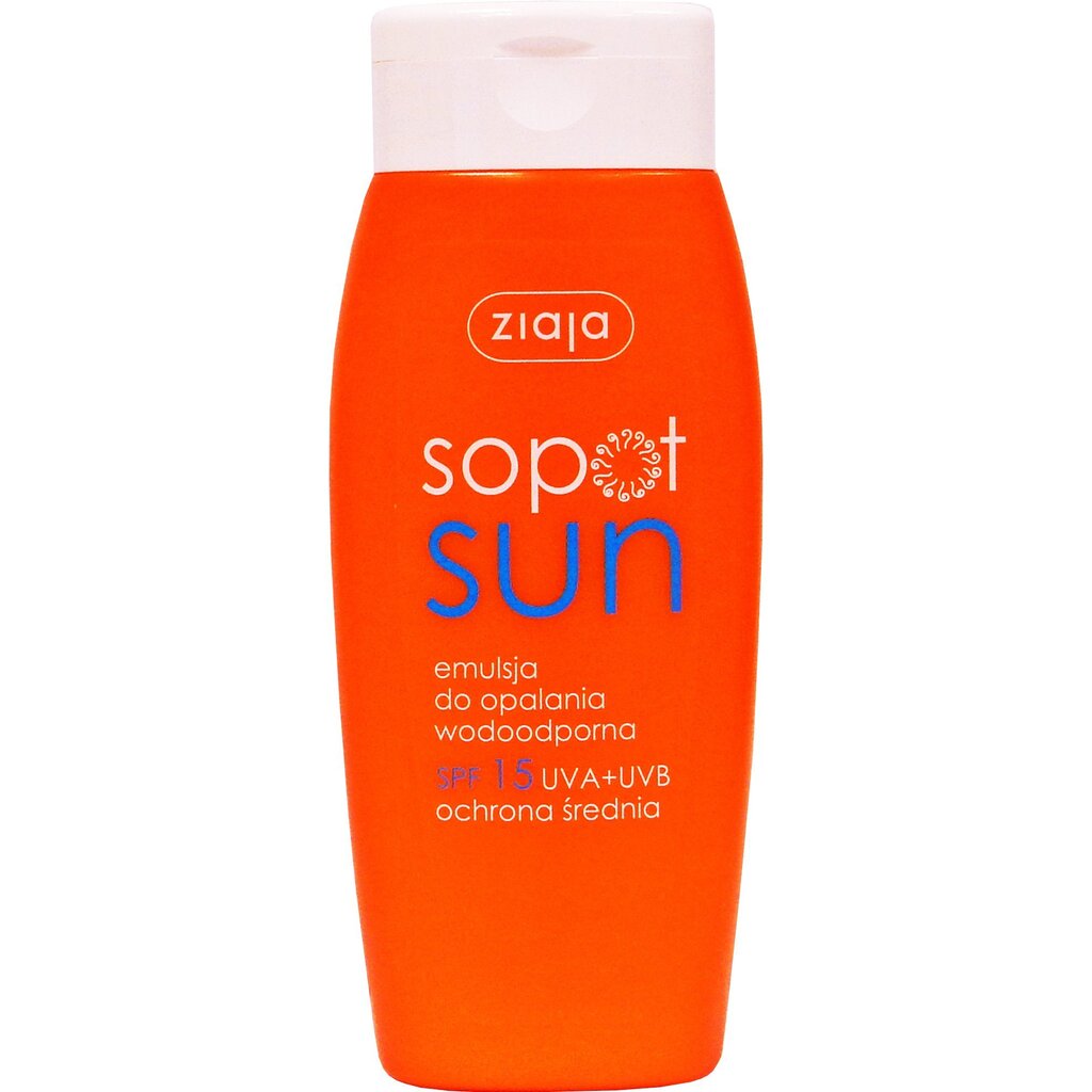 Veekindel näo- ja keha päikesekreem Ziaja Sopot Sun SPF15 150 ml hind ja info | Päikesekreemid | kaup24.ee