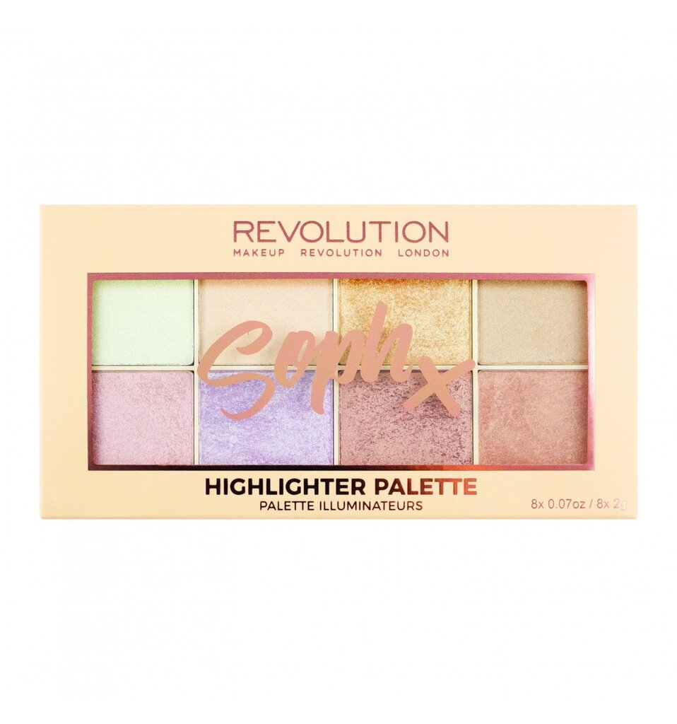 Põsepunapalett Makeup Revolution SophX 8x2.5 g цена и информация | Päikesepuudrid, põsepunad | kaup24.ee