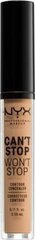 Peitekreem NYX Can't Stop Won't Stop Contour Concealer Golden 3,5 ml цена и информация | Пудры, базы под макияж | kaup24.ee