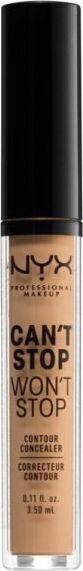 Peitekreem NYX Can't Stop Won't Stop Contour Concealer Golden 3,5 ml hind ja info | Jumestuskreemid, puudrid | kaup24.ee