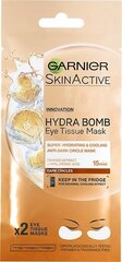 Тканевая маска для глаз Garnier Hydra Bombс экстрактом апельсинового сока и гиалуроновой кислотой  цена и информация | Маски для лица, патчи для глаз | kaup24.ee