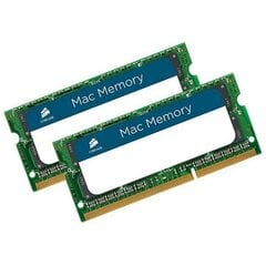 Operatiivmälu CORSAIR DDR3-1333 2*4GB SODIMM APPLE цена и информация | Оперативная память (RAM) | kaup24.ee