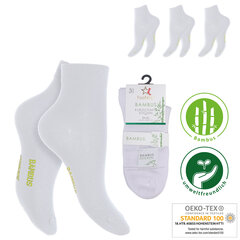 Naiste bambusest sokid Footstar 69611, valge, 3 paari цена и информация | Женские носки | kaup24.ee