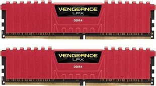 Corsair Vengeance LPX DDR4, 32Гб(2x16Гб), 2666МГц, CL16 (CMK32GX4M2A2666C16R) цена и информация | Оперативная память (RAM) | kaup24.ee