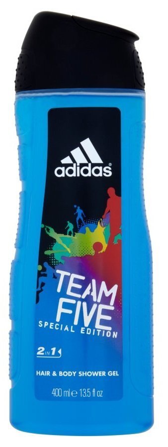 Dušigeel Adidas Team Five meestele 400 ml цена и информация | Lõhnastatud kosmeetika meestele | kaup24.ee