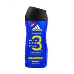 Dušigeel Adidas Sport Energy 3in1 meestele 400 ml hind ja info | Adidas Kehahooldustooted | kaup24.ee