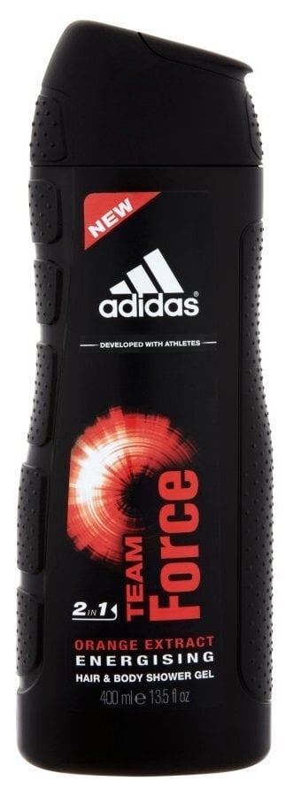 Adidas Team Force 3 in 1 dušigeel meestele (dušigeel keha juustele) 400 ml цена и информация | Lõhnastatud kosmeetika meestele | kaup24.ee