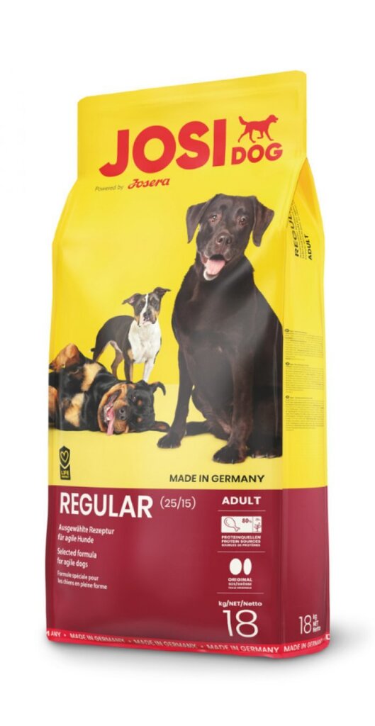 Josera JosiDog kuivtoit koertele Regular, 18 kg hind ja info | Kuivtoit koertele | kaup24.ee