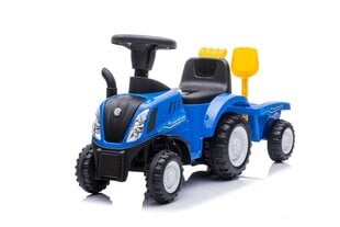 Peale istumiseks ja haagisega traktor lastele, New Holland, sinine цена и информация | Игрушки для малышей | kaup24.ee