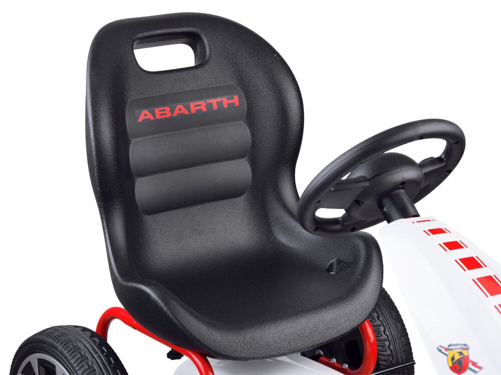 Pedaalidega kart Gokart Abarth, valge hind ja info | Poiste mänguasjad | kaup24.ee