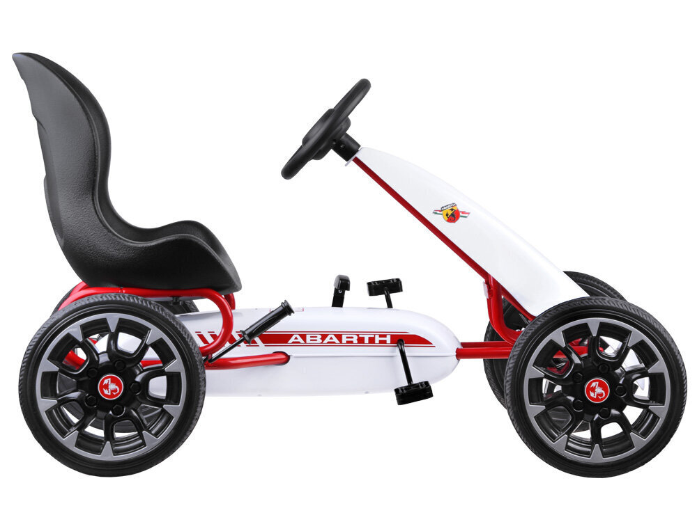 Pedaalidega kart Gokart Abarth, valge hind ja info | Poiste mänguasjad | kaup24.ee