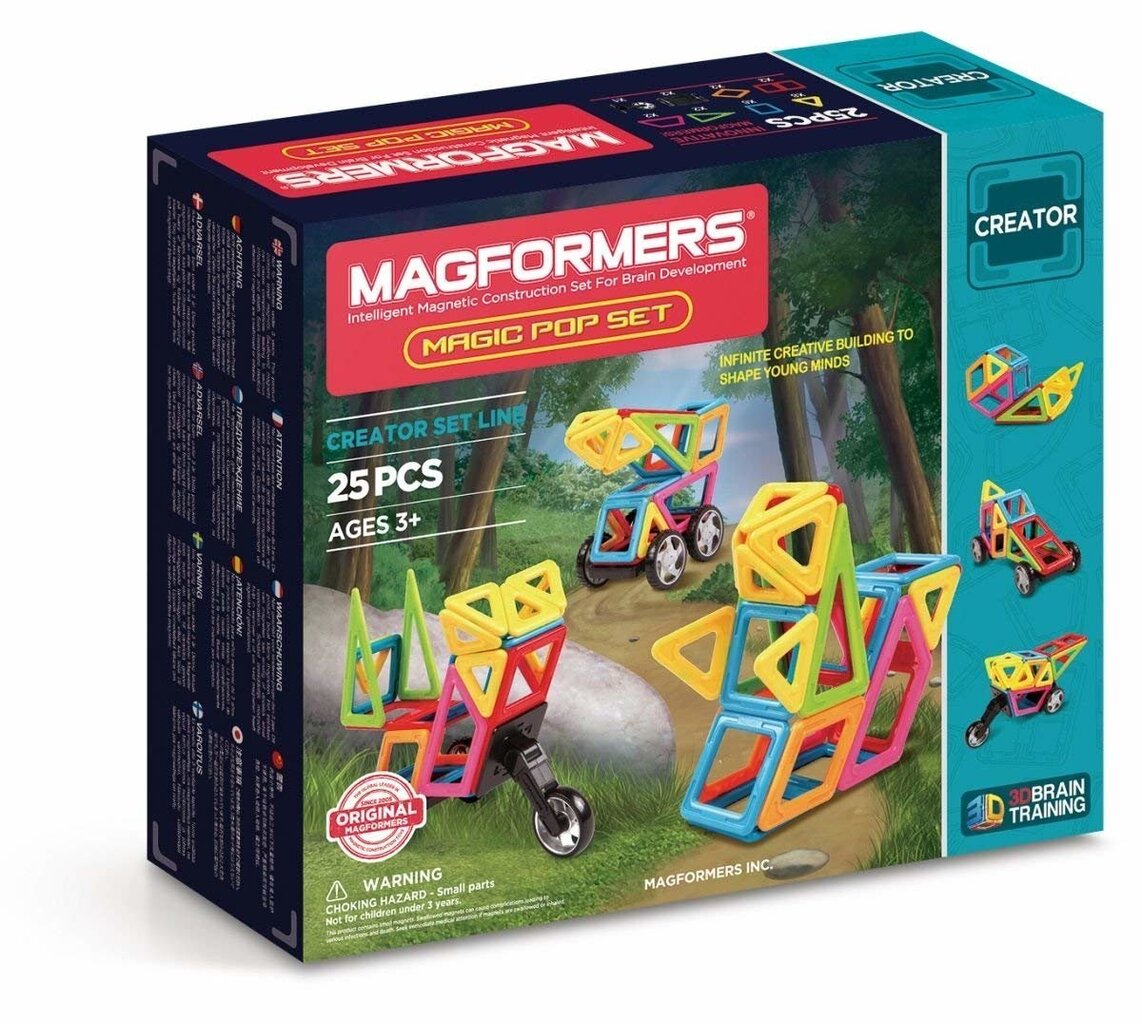 Magnetiline konstruktor Magformers Magic Pop, 25-osaline цена и информация | Klotsid ja konstruktorid | kaup24.ee
