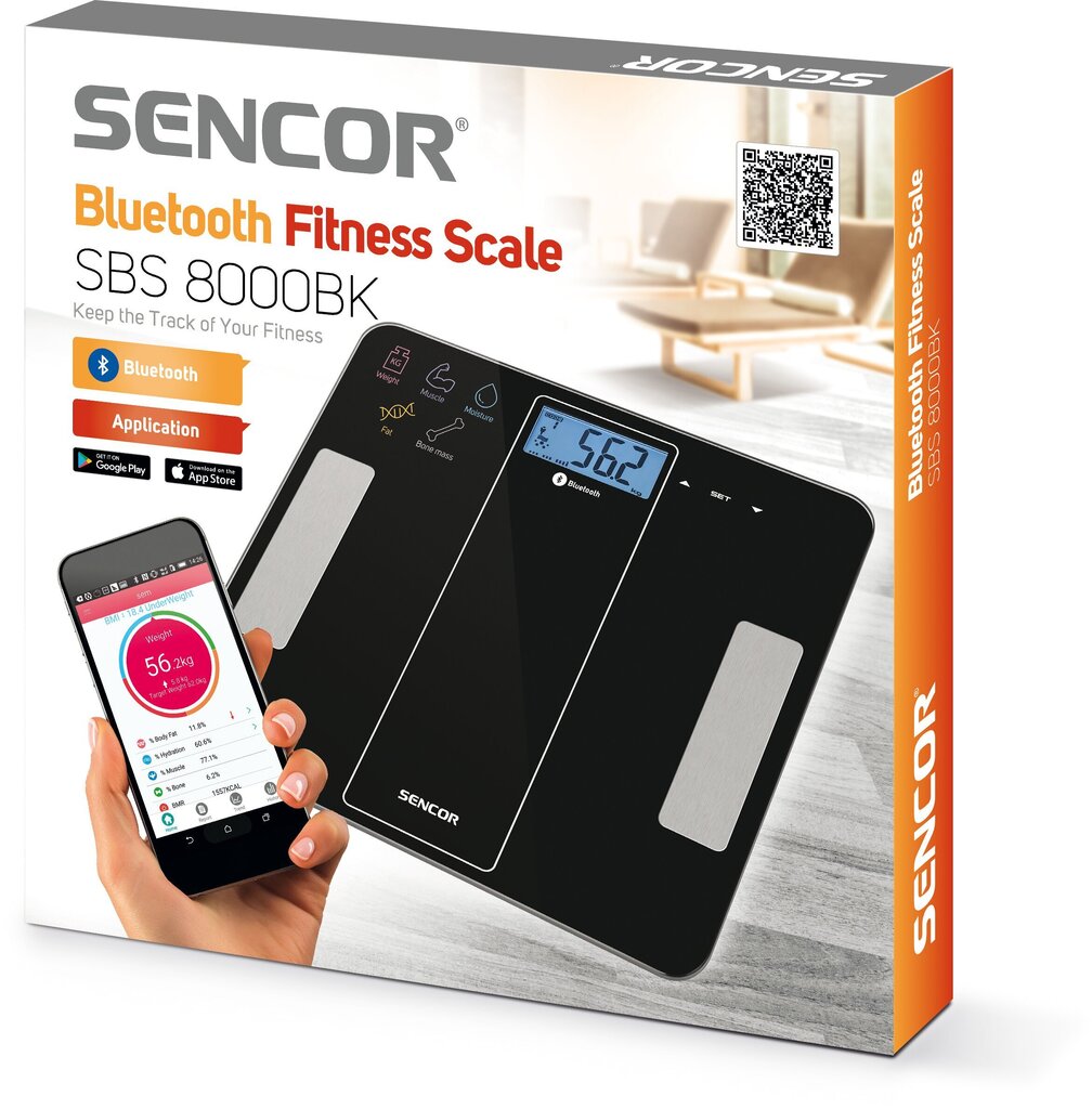 Sencor SBS8000BK Bluetooth hind ja info | Kaalud | kaup24.ee