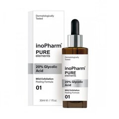 Näokoorija 20% glükoolhappega Inopharm Pure, 30ml hind ja info | Näopuhastusvahendid | kaup24.ee