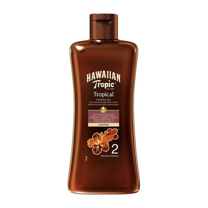 Päevitusõli Hawaiian Tropic Tanning Oil SPF 0, 200ml цена и информация | Päikesekreemid | kaup24.ee