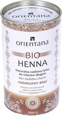 Juuksevärv Orientana Bio Henna Caramel Brown, 100 g hind ja info | Juuksevärvid | kaup24.ee