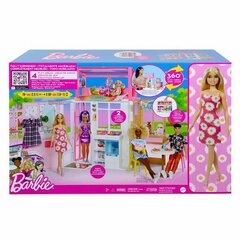 Barbie 2 korrust koos nukuga täielikult möbleeritud цена и информация | Игрушки для девочек | kaup24.ee