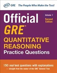 Official GRE Quantitative Reasoning Practice Questions, Second Edition, Volume 1 2nd edition, Volume 1 hind ja info | Ühiskonnateemalised raamatud | kaup24.ee