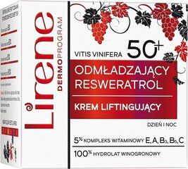 Näokreem küpsele nahale Lirene Resveratrol 50+ päevaks ja ööseks, 50 ml kaina ir informacija | Näokreemid | kaup24.ee