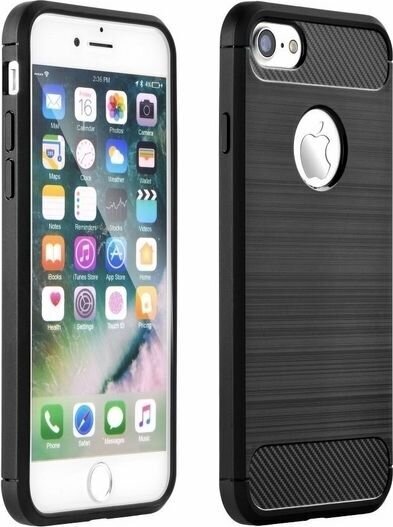 Forcell Carbon iPhone 7/8 jaoks, must цена и информация | Telefoni kaaned, ümbrised | kaup24.ee
