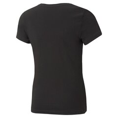 Puma детская футболка Essentials+ Logo Youth 846953*01, черный 4064535379839 цена и информация | Рубашки для девочек | kaup24.ee