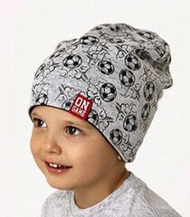 AJS детская шапка 346127 01, серый/черный 346127*01-48/50 цена и информация | Шапки, перчатки, шарфы для мальчиков | kaup24.ee