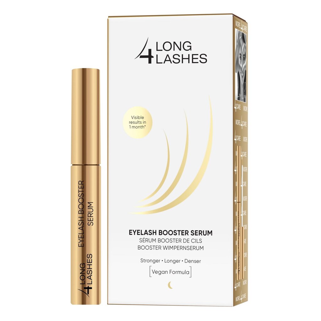 Ripsmete kasvu soodustav seerum - Long4Lashes Eyelash Booster serum, 3 ml цена и информация | Ripsmetušid, lauvärvid, silmapliiatsid, seerumid | kaup24.ee