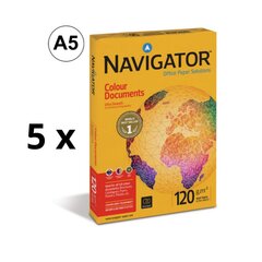 Офисная бумага Navigator, A5, 120g/m2, 250 листов, 5 шт.   цена и информация | Тетради и бумажные товары | kaup24.ee