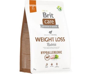 Brit Care Hypoallergenic Weight Loss Rabbit koeratoit 3kg цена и информация | Сухой корм для собак | kaup24.ee