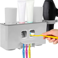 Автоматический дозатор для 2-ух зубных паст с держателем для зубных щеток цена и информация | Аксессуары для ванной комнаты | kaup24.ee