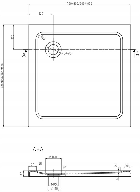 Dušikabiin Mexen Apia koos aluse ja sifooniga, poolmatt, 90x70,80,90,100 cm hind ja info | Dušikabiinid | kaup24.ee