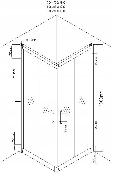 Dušikabiin Mexen Rio F koos aluse ja sifooniga, 70x70,80x80,90x90cm, must/läbipaistev+valge/must цена и информация | Dušikabiinid | kaup24.ee