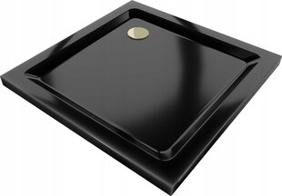 Kandiline dušialus Mexen Flat Slim koos sifooniga, Black+Gold, 70x70,80x80,90x90,100x100 cm hind ja info | Dušialused | kaup24.ee