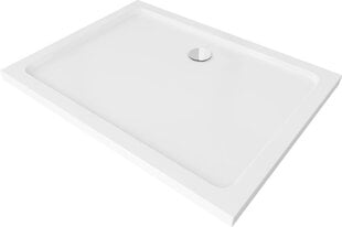 Ristkülikukujuline dušialus Mexen Flat Slim koos sifooniga, White+Chrome, 80x70 cm цена и информация | Стойки для душа | kaup24.ee