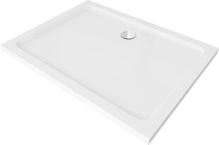 Stačiakampis dušo padėklas Mexen Flat Slim su sifonu, White+Chrome, 100 x 70 cm цена и информация | Стойки для душа | kaup24.ee