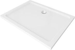 Stačiakampis dušo padėklas Mexen Flat Slim su sifonu, White+Chrome, 110x100 cm цена и информация | Стойки для душа | kaup24.ee