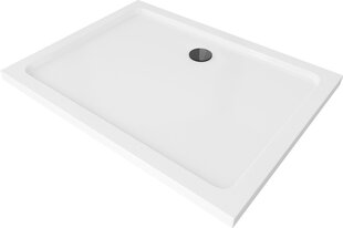 Ristkülikukujuline dušialus Mexen Flat Slim sifooniga, White+Black, 80x70 cm hind ja info | Dušialused | kaup24.ee