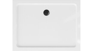 Ristkülikukujuline dušialus Mexen Flat Slim sifooniga, White+Black, 100x70,80,90 cm цена и информация | Стойки для душа | kaup24.ee